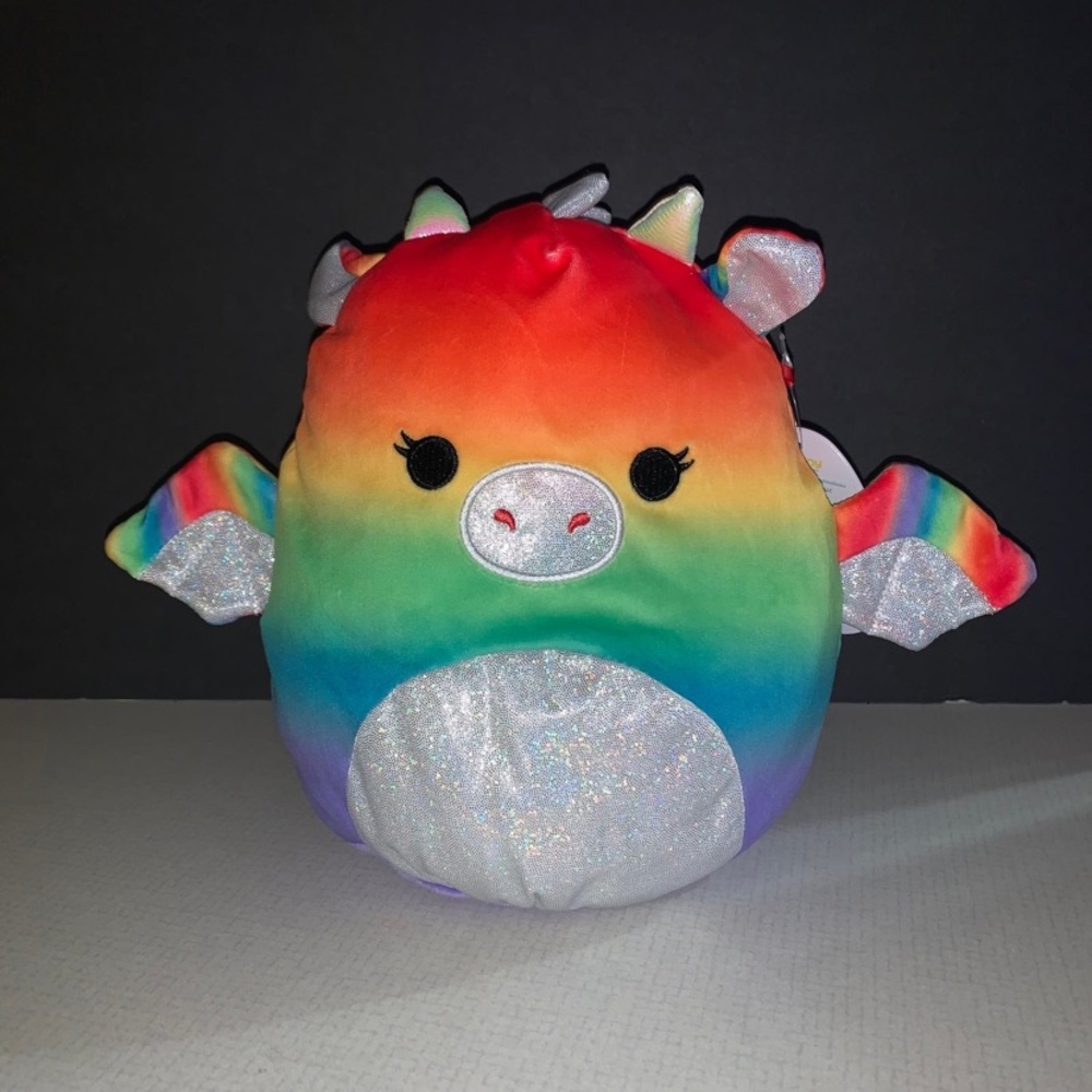 Squishmallows Rainbow Calypsa Dragon 8 Inch *PRICE FIRM*